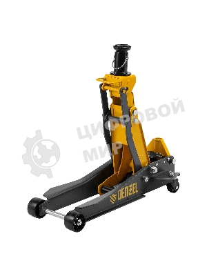 Домкрат гидравлический подкатной Denzel 2/3 т, 98-770 мм, быстрый подъем, низ. подхват, проф, SUV