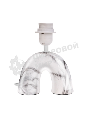 Светильник декоративный настольный Rexant Форте, основание дуга под белый мрамор, черный абажур, цоколь Е27, 60Вт