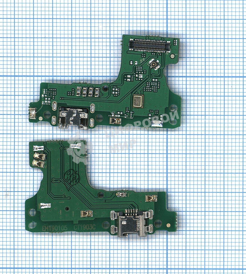 Плата разъема питания с микрофоном для Huawei Y6 prime 2019