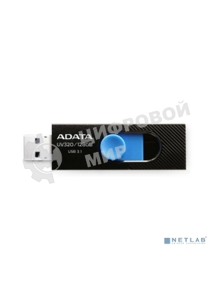 Флешка USB ADATA UV320 (AUV320-128G-RBKBL), 128Gb, USB 3.2, R/W 100/30, черный/голубой