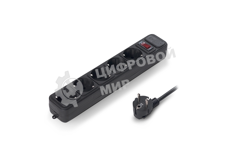 Сетевой фильтр ExeGate EX266859RUS SP-5-1.5B (5 розеток, 1.5 м, евровилка, черный)