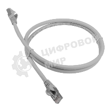Патч-корд LANMASTER FTP LAN-PC45/S6A-5.0-GY вилка RJ-45-вилка RJ-45 Cat.6А 5м серый LSZH (уп.:1шт)