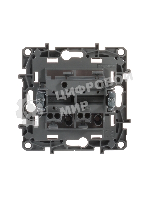 Выключатель двухклавишный 10AX винтовые зажимы ETIKA, белый