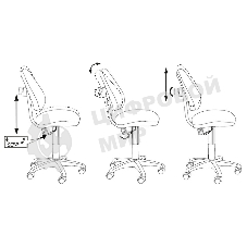 Кресло детское Бюрократ KD-4 голубой Sticks 06 крестовина пластик