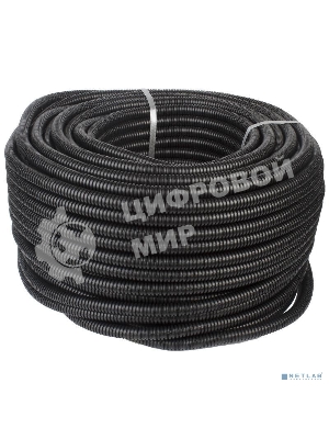 Труба ПНД EKF tpnd-20-t гибкая гофр. d 20 мм, тяжелая с протяжкой, 100 м,  черный (бухта 100 м)