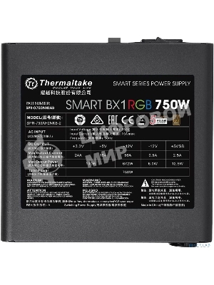 Блок питания Thermaltake Smart PS-SPR-0750NHSABE-1, 750Вт, 80 PLUS Bronze, 120мм, черный