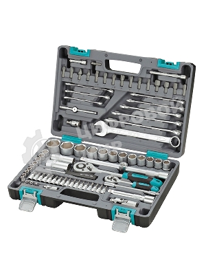 Набор инструментов Stels 14105, 1/2'' 1/4'' CrV пластиковый кейс  82 предм.