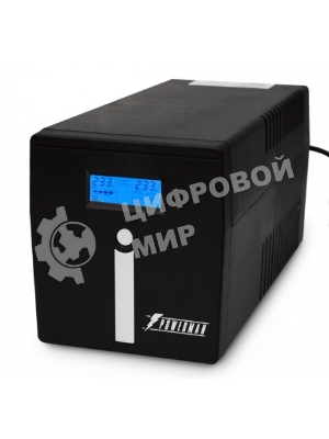Источник бесперебойного питания PowerMan Smart Sine 1000 черный (Pure Sine Wave/LCD Display/USB/Software/RJ11/45)