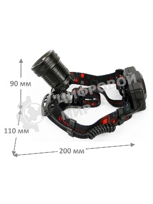 Фонарь налобный Ultraflash E1333 черный 4Вт лам.:светодиодный встроенный аккумулятор (13905)