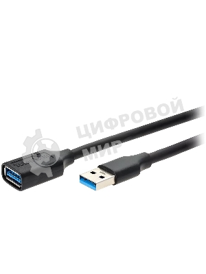Кабель удлинительный USB3.0 Am-Af 1.8m Telecom черный (TUS708-1.8M)