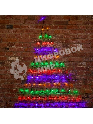 Гирлянда Neon-night Сеть 2х2х1.5 м, свечение с динамикой, прозрачный ПВХ, 136 LED, 230 В, цвет свечения мультиколор
