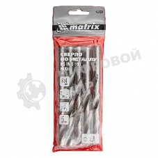 Сверло по металлу Matrix, 12,5 мм, полированное, HSS, 5 шт. цилиндрический хвостовик