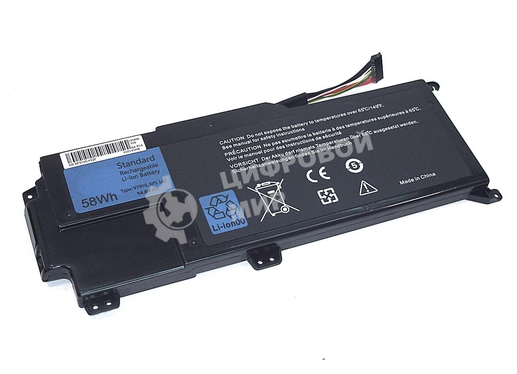 Аккумуляторная батарея для ноутбука Dell XPS 14Z 14.8V 58Wh черный OEM