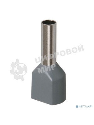 Наконечник-гильза изол. НГИ2 4.0-12 сер. (уп. 100 шт) IEK UTE10-D4-0-100