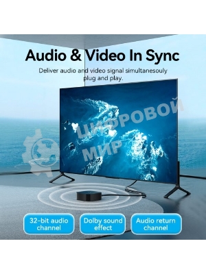 Кабель Vention HDMI High speed v2.0 with Ethernet 19M/19M - 8м