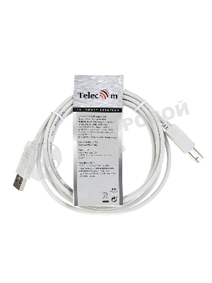 Кабель AM/BM USB2.0 1.8м TELECOM, TC6900-1.8M 