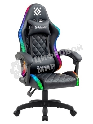 Кресло Defender ENERGY черный, экокожа, 120 кг, механизм качания