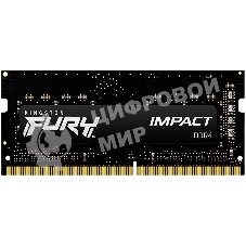 Оперативная память Kingston Fury Impact, DDR4, 16GB (1x16GB), 3200MHz, CL20, SO-DIMM
