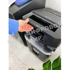 Шредер Heleos АП37-4 черный/серебристый с автоподачей (секр.P-4) фрагменты 220лист. 37лтр. скрепки скобы пл.карты