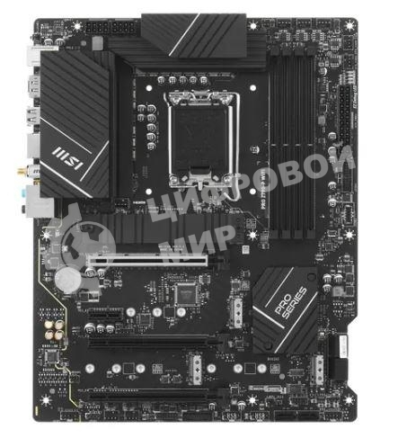 Материнская плата MSI PRO Z790-P WIFI, LGA 1700, Intel Z790, 4xDDR5, 6xSATA, 4xM.2, 1xPCIe 5.0 x16, 1xPCIe 4.0 x16, 1xPCIe 3.0 x16, 1xPCIe x1, 1xHDMI, 1xDP, 1x2.5Gb LAN, 4xUSB-A 2.0, 2xUSB-A 3.2 Gen 1, 1xUSB-A 3.2 Gen 2, 1xUSB-C 3.2 Gen 2x2, 6x3.5мм, 7.1, ATX