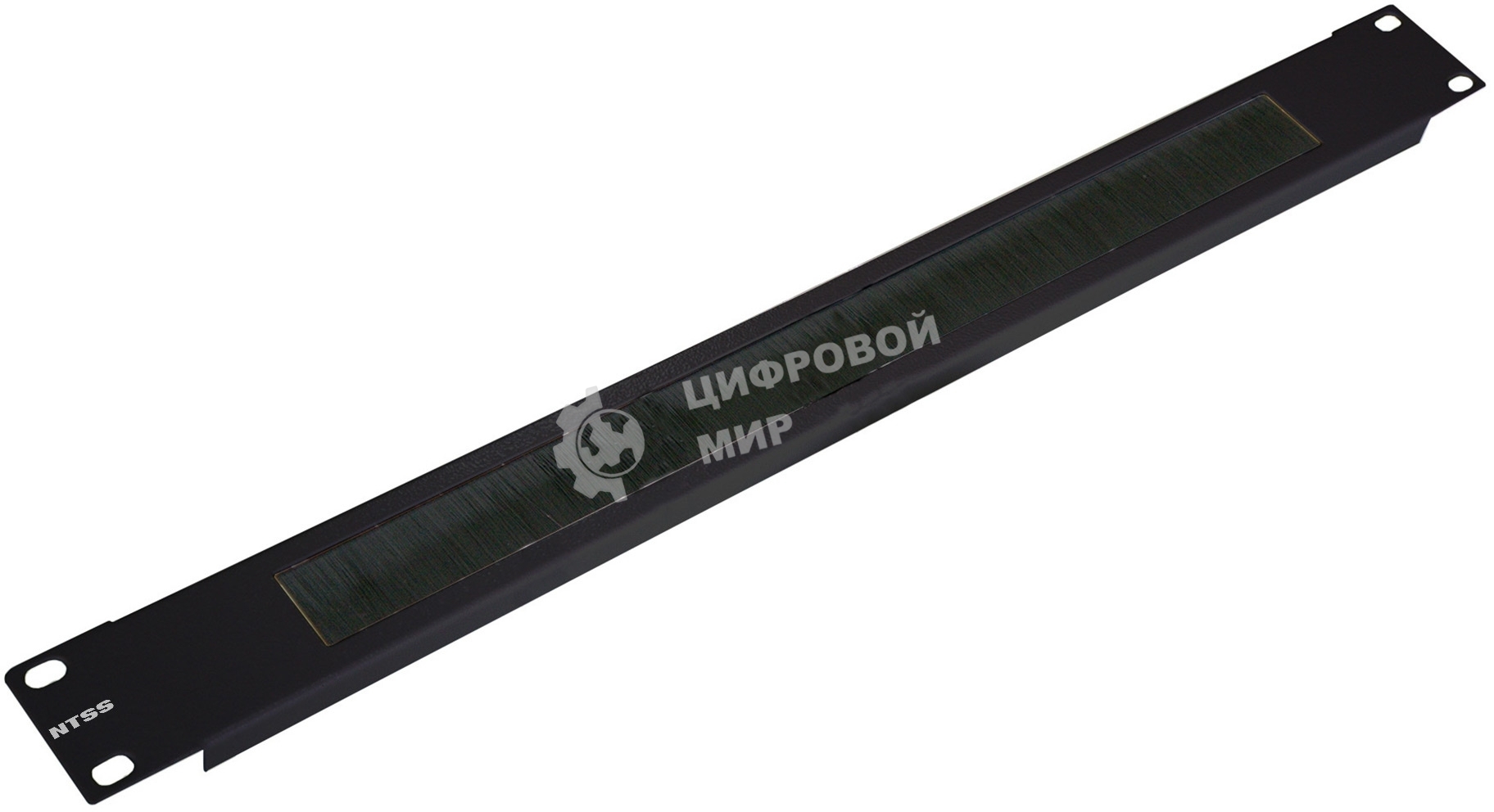 Кабельный органайзер Горизонтальный NTSS NTSS-BO-1U-BL односторонний щетки 1U шир.:19