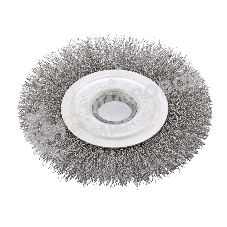 Щетка для УШМ Сибртех, 125 мм посадка 22,2 мм плоская, витая проволока 0,3 мм