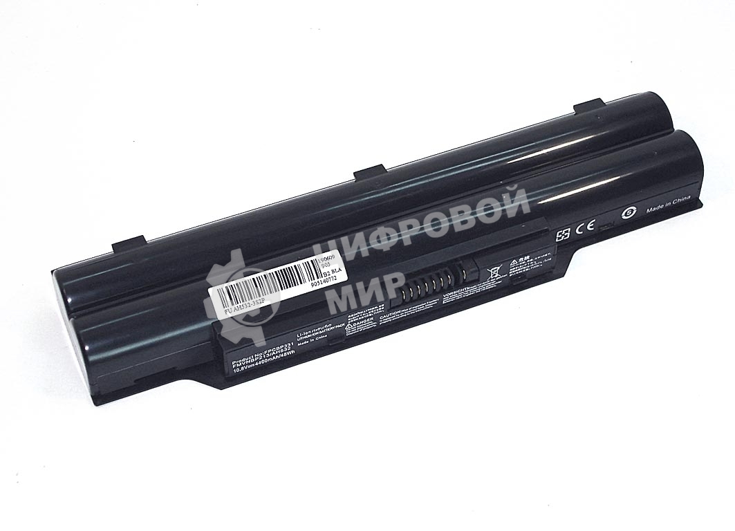 Аккумуляторная батарея для ноутбука Fujitsu LifeBook A532 10.8V 5200mAh AH532-3S2P OEM черная