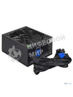 Блок питания серверный 700W ExeGate ServerPRO-700RADS (ATX, for 3U+ cases, APFC, КПД 80% (80 PLUS), 14cm fan, 24pin, 2(4+4)pin, PCIe, 5xSATA, 4xIDE, FDD, Cable Management, black)