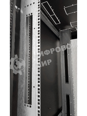 Шкаф серверный напольный 42U (800 1000) двойные перфорированные двери 2 шт., черный