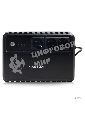Источник бесперебойного питания SMARTWATT линейно-интерактивный, 400/240 ВА/Вт, напольный, LED индикация, Shuko socket CEE7/4 - 3 шт.
