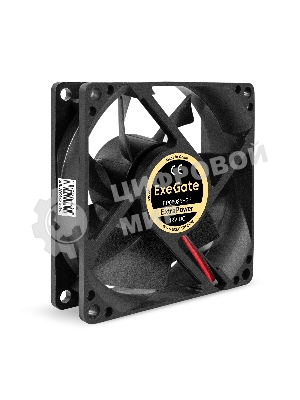 Вентилятор 12В DC ExeGate ExtraPower EP08025H2P (80x80x25 мм, Hydraulic bearing (гидродинамический), 2pin, 2800RPM, 24dBA)