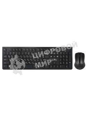 Комплект клавиатура+мышь Oklick 250M беспроводной, USB, 1000 DPI, чёрный