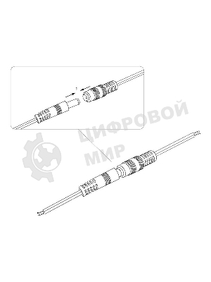 Разъем питания Rexant гнездо 2.1х5.5 с проводом 20 см