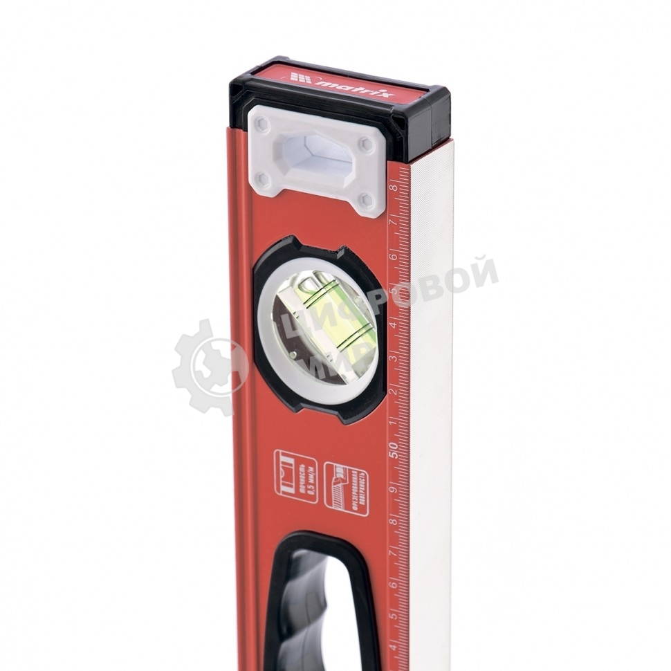 Уровень алюминиевый Matrix, фрезерованный, 3 глазка, рукоятки, 1500 мм