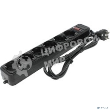 Сетевой фильтр ExeGate EX119391RUS SP-6-1.8B (6 розеток, 1.8 м, евровилка, черный)
