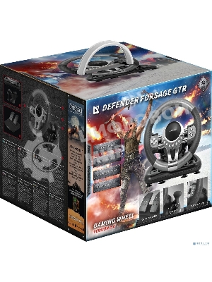 Игровой руль Defender FORSAGE 12 кн+2перекл.+1перекл. 8-ми позиц., USB
