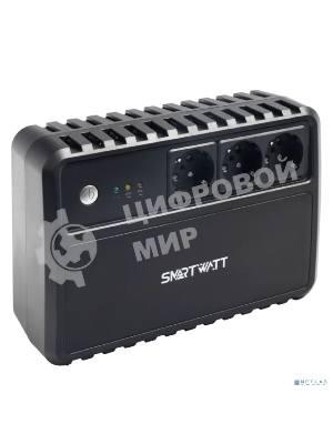 Источник бесперебойного питания SMARTWATT линейно-интерактивный, 400/240 ВА/Вт, напольный, LED индикация, Shuko socket CEE7/4 - 3 шт.
