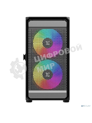 Компьютерный корпус XASTRA A303M 3ARGb Black mATX/Mesh/ tempered glass / 2x140мм + 1x120мм ARGb PWM fans/ Door/ A303M-2FC14A-1FC12A-D