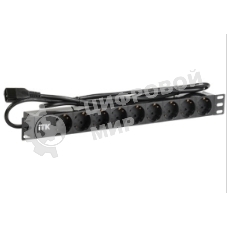 Блок распределения питания ITK алюминевый профиль PH22-9D2 гор.размещ. 9xSchuko базовые 10A C14 2м