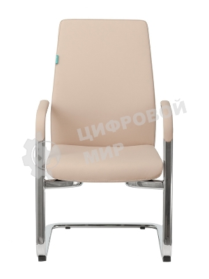 Кресло Бюрократ JONS-LOW-V бежевый, кожа