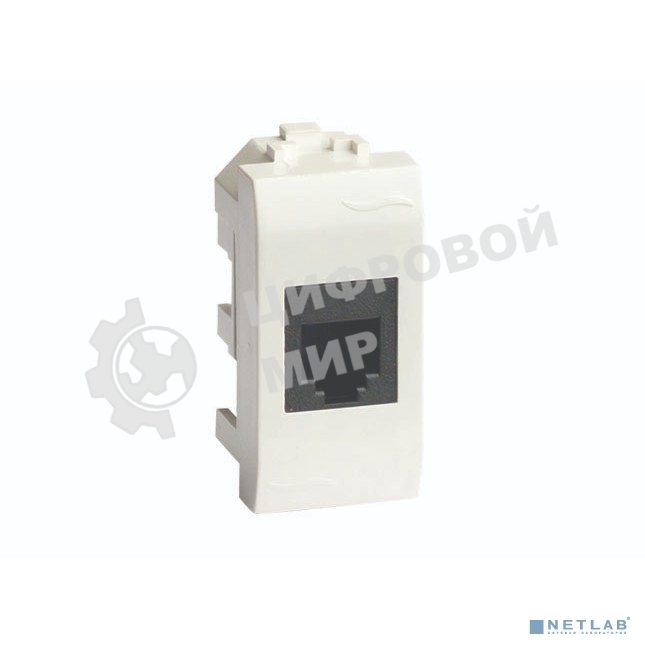 Компьютерная розетка Dkc 76457B RJ45 кат.5e экран., 8P8C, Brava, белая, 1мод (кратно 10 шт)