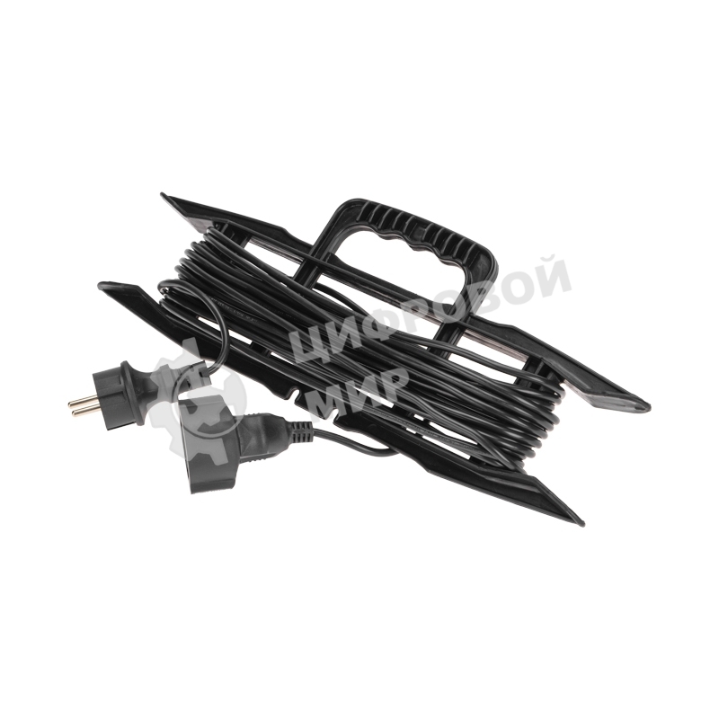 Удлинитель-шнур на рамке PROconnect ПВС 3х0,75 мм², 10 м, с/з, 6А, 1300 Вт, IP20, черный