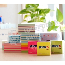 Блок самоклеящийся бумажный Stick`n 21010 76x76 мм, 400 листов, 70 г/м2, неон, желтый