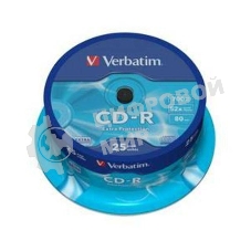 Диск CD-R Verbatim 700Mb 52x Cake Box (25шт) (43432)