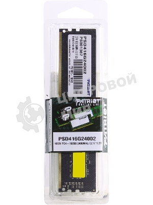 Оперативная память Patriot Signature, DDR4, 16GB (1x16 GB), 2400 MHz, CL17, DIMM