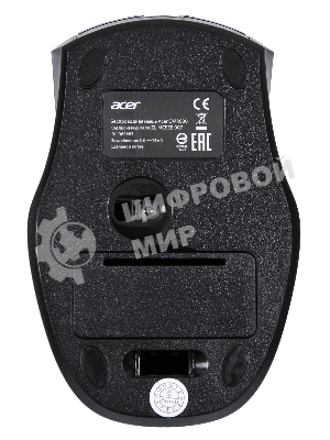 Мышь беспроводная Acer OMR030 черный, 1600 dpi, радиоканал, USB, кнопки - 4