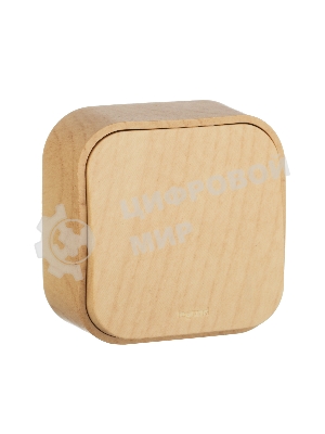 Выключатель 10A 1-клав., дерево Quteo