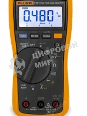 Мультиметр FLUKE 117цифровая 600мА Диод тест черный, желтый 0,55кг