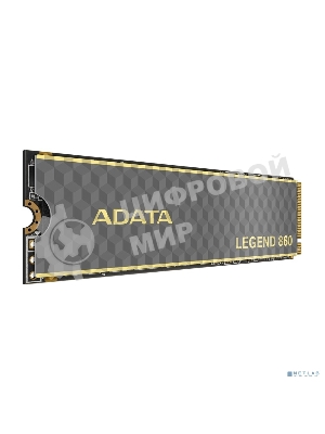 Накопитель SSD ADATA LEGEND 860, 2Tb, PCIe 4.0 x4, M.2 2280, NVMe, R/W 6000/5000, с радиатором