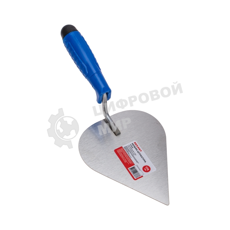 Кельма штукатура Rexant , нержавеющая сталь, 175мм, пластиковая ручка